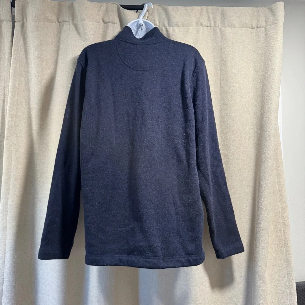 Wrangler Men's‎ Quarter Zip Pullover Sweater Long Sleeve Navy Blue